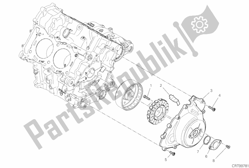 Alle onderdelen voor de Generator Deksel van de Ducati Superbike Panigale V4 Speciale 1100 2019